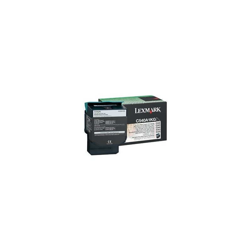 Lexmark C54x, X54x Black Return Programme Toner Cartridge (1K) Original Negro