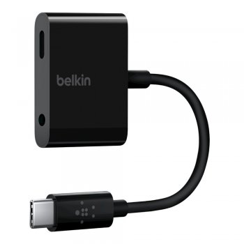 Belkin F7U080BTBLK adaptador de cable USB-C USB-C 3.5mm Negro