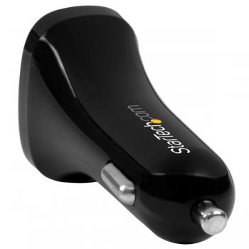 StarTech.com Cargador de Coche USB de Dos Puertos - 24W   4,8A - Negro