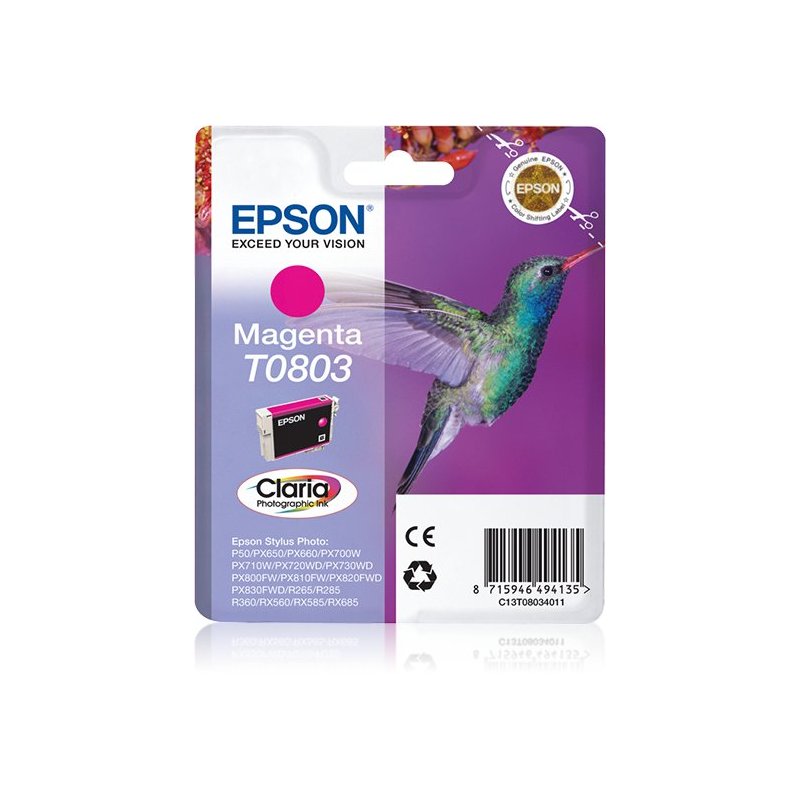 Epson Hummingbird Cartucho T0803 magenta (etiqueta RF)