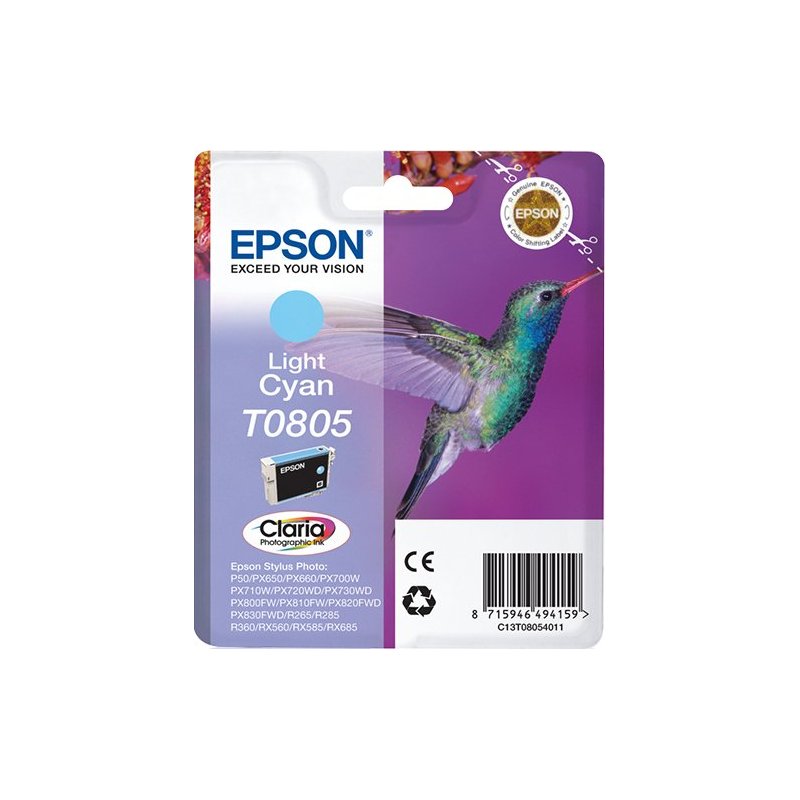 Epson Hummingbird Cartucho T0805 cian claro