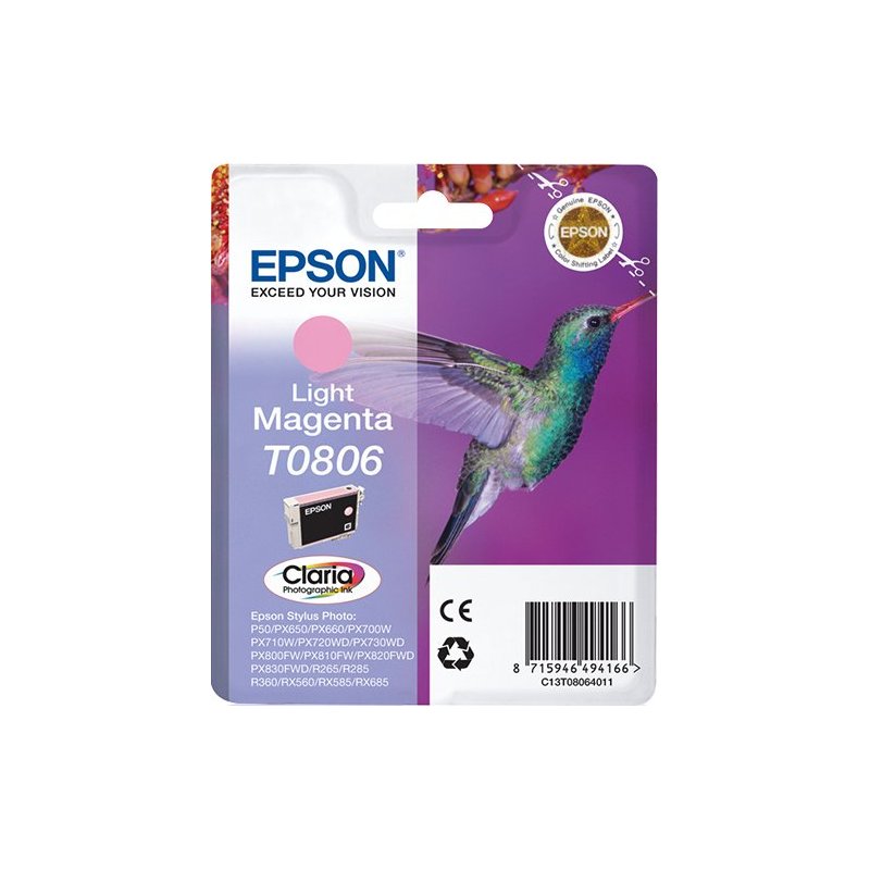 Epson Hummingbird Cartucho T0806 magenta claro