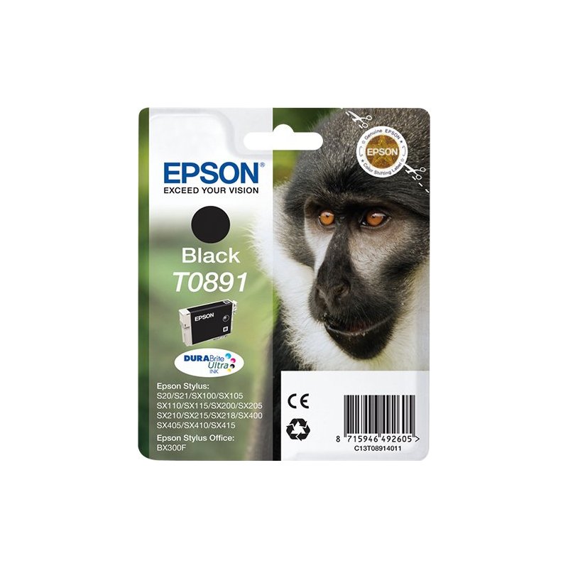 Epson Monkey Cartucho T0891 negro