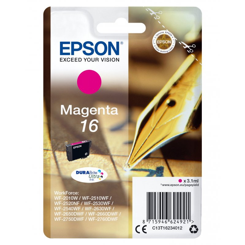 Epson Pen and crossword Cartucho 16 magenta (etiqueta RF)