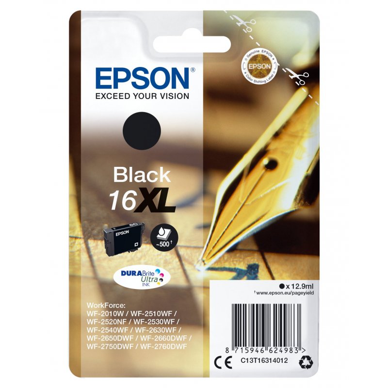 Epson Pen and crossword Cartucho 16XL negro (etiqueta RF)