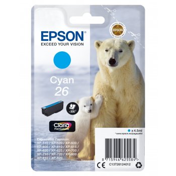 Epson Polar bear Cartucho 26 cian (etiqueta RF)