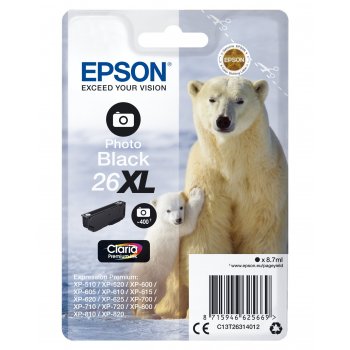 Epson Polar bear Cartucho 26XL negro foto (etiqueta RF)