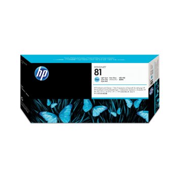 HP Limpiador de cabezales de impresión y cabezal de impresión colorante DesignJet 81 cian claro