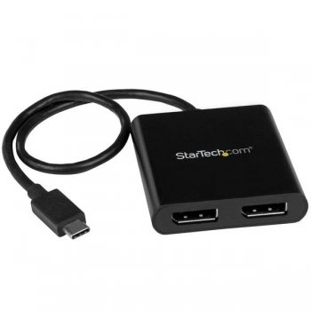 StarTech.com MSTCDP122DP Adaptador gráfico USB 3840 x 2160 Pixeles Negro