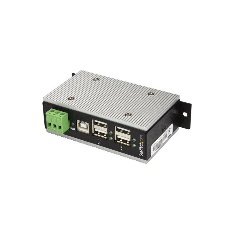 StarTech.com Hub Concentrador Ladrón USB 2.0 de 4 Puertos Industrial - Con protección de 15kV contra Descargas