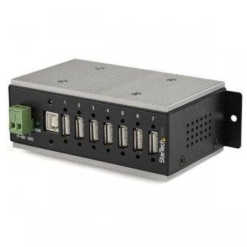 StarTech.com Hub Concentrador Ladrón USB 2.0 de 7 Puertos Industrial - Con protección de 15kV contra Descargas