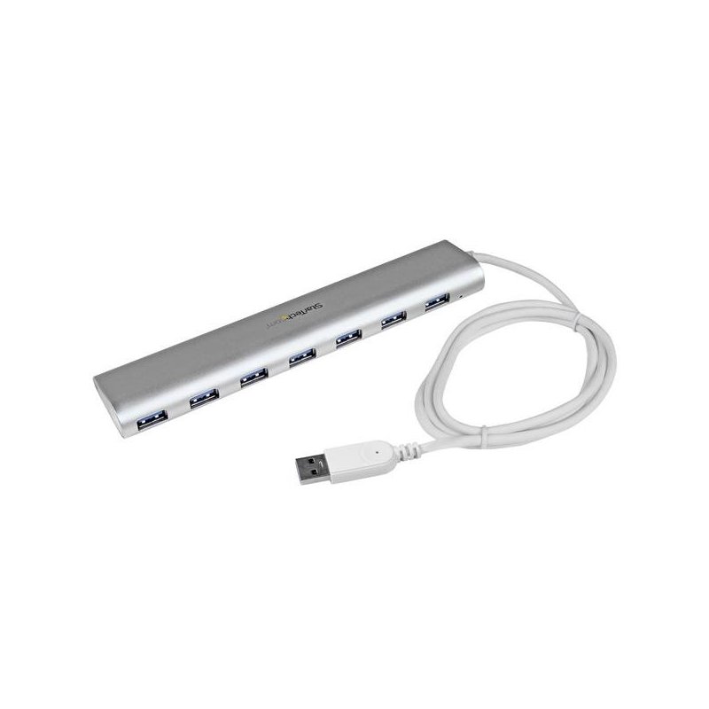 StarTech.com Concentrador USB 3.0 de 7 Puertos - Hub con Cable Incorporado