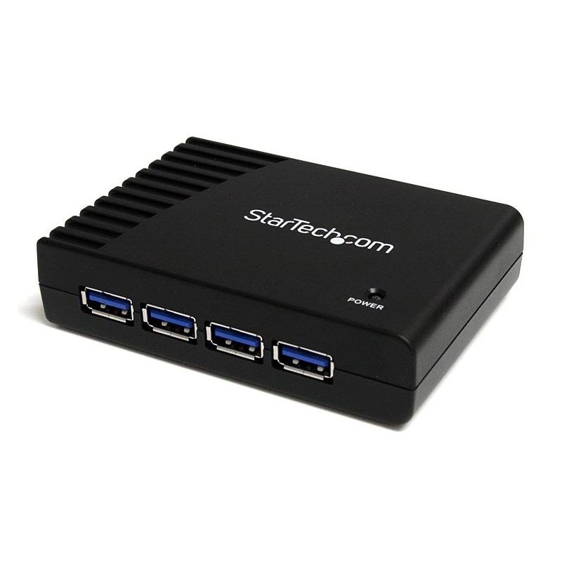 StarTech.com Adaptador Concentrador Hub Ladrón USB 3.0 Super Speed 4 Puertos Salidas PC Mac - Negro