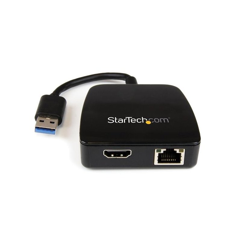StarTech.com Replicador de Puertos de Viajes para Portátiles - HDMI y GbE - USB 3.0