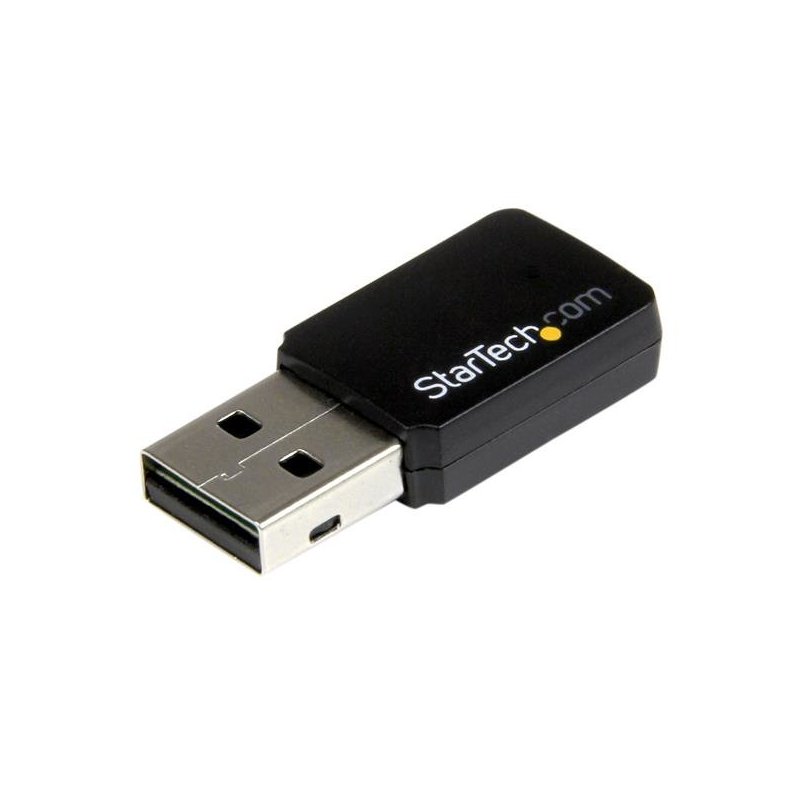 StarTech.com Mini Adaptador de Red USB 2.0 Inalámbrico Wireless-AC de Banda Doble AC600 - Wifi 802.11ac 1T1R