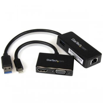 StarTech.com Juego de Adaptadores para Surface Pro 4   Pro 3   Pro 2 - Mini DisplayPort a VGA o HDMI - USB 3.0 de Red