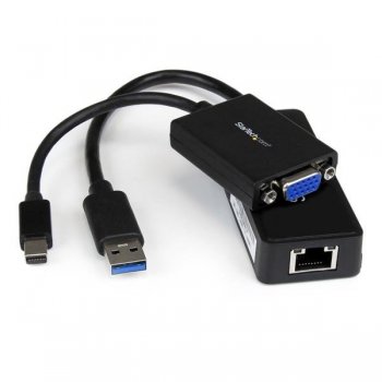 StarTech.com Juego de Adaptadores VGA y Ethernet Gigabit para Lenovo ThinkPad X1 Carbon - MDP a VGA - USB 3.0 a RJ45
