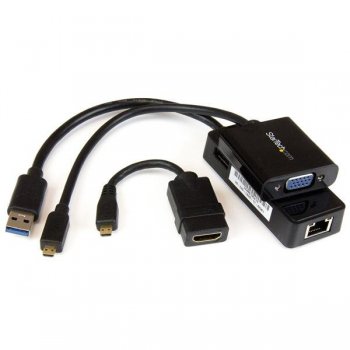 StarTech.com Juego de Adaptadores Micro HDMI a VGA, Micro HDMI a HDMI y Ethernet Gigabit para Lenovo Yoga 3 Pro