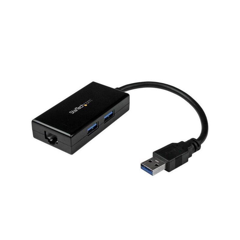 StarTech.com Adaptador de Red Ethernet Gigabit Externo USB 3.0 con Concentrador Incorporado de 2 Puertos USB
