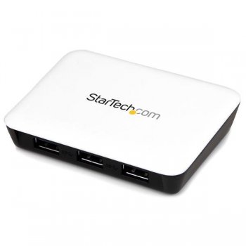 StarTech.com Adaptador de Red NIC Gigabit Ethernet Externo USB 3.0 con Hub Concentrador 3 Puertos con Alimentación
