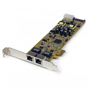 StarTech.com Tarjeta Adaptador de Red PoE PSE PCI Express PCIe Gigabit Ethernet con 2 Puertos RJ45