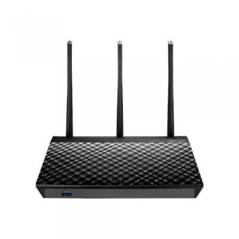 ASUS RT-AC1900U router inalámbrico Doble banda (2,4 GHz   5 GHz) Gigabit Ethernet Negro