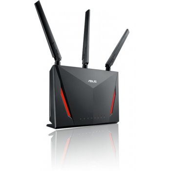 ASUS RT-AC86U router inalámbrico Doble banda (2,4 GHz   5 GHz) Gigabit Ethernet Negro