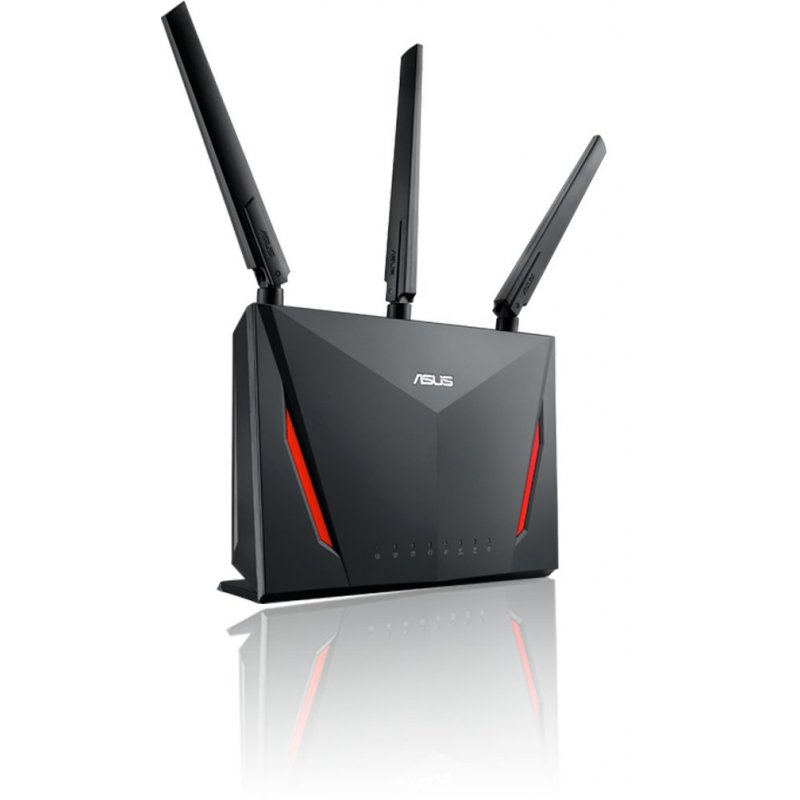 ASUS RT-AC86U router inalámbrico Doble banda (2,4 GHz   5 GHz) Gigabit Ethernet Negro