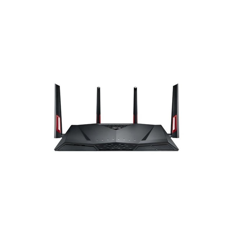 ASUS RT-AC88U router inalámbrico Doble banda (2,4 GHz   5 GHz) Gigabit Ethernet 3G 4G Negro, Rojo
