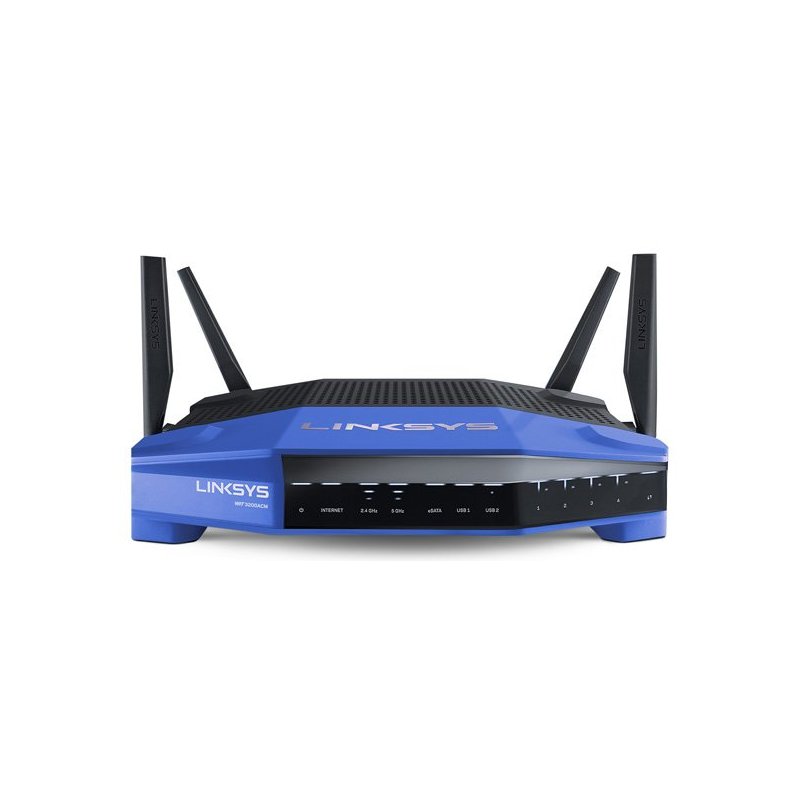 Linksys WRT3200ACM router inalámbrico Doble banda (2,4 GHz   5 GHz) Gigabit Ethernet Negro, Azul