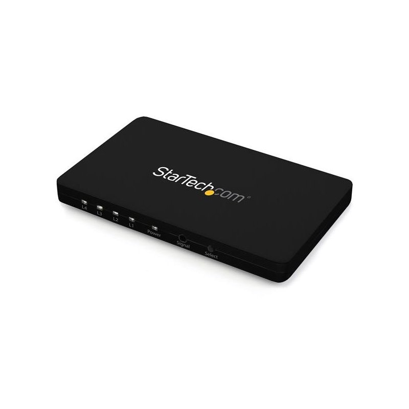 StarTech.com Switch Selector Automático HDMI de 4 Puertos con Chasís de Aluminio y MHL - Conmutador 4K 30Hz