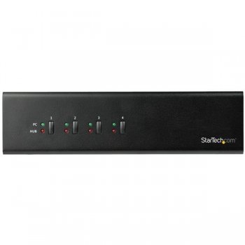 StarTech.com Switch KVM de 4 Puertos para Dos Monitores DVI con Hub USB 3.0