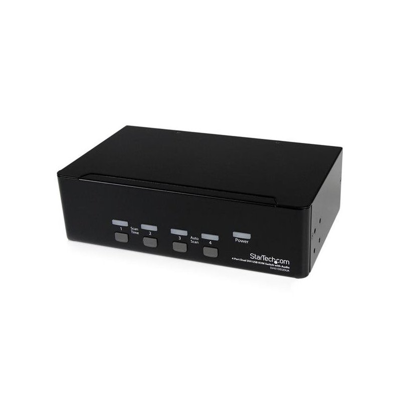 StarTech.com Conmutador Switch KVM 4 Ordenadores 2 Monitores Dobles DVI Audio 4 Puertos USB 2048x1536
