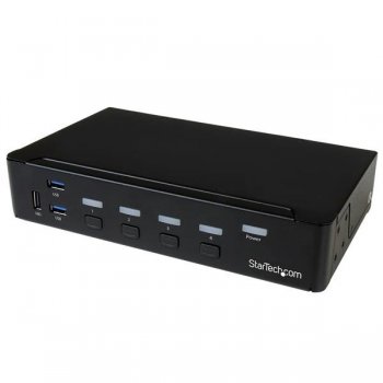 StarTech.com Switch Conmutador KVM de 4 Puertos DisplayPort 4K con USB 3.0