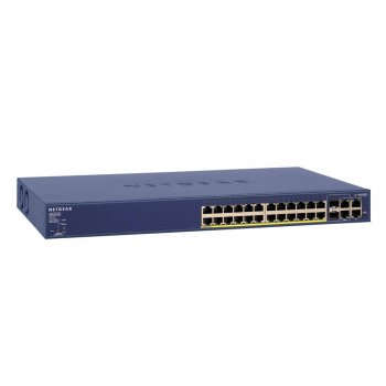 Netgear FS728TP-100EUS switch Gestionado Fast Ethernet (10 100) Azul Energía sobre Ethernet (PoE)