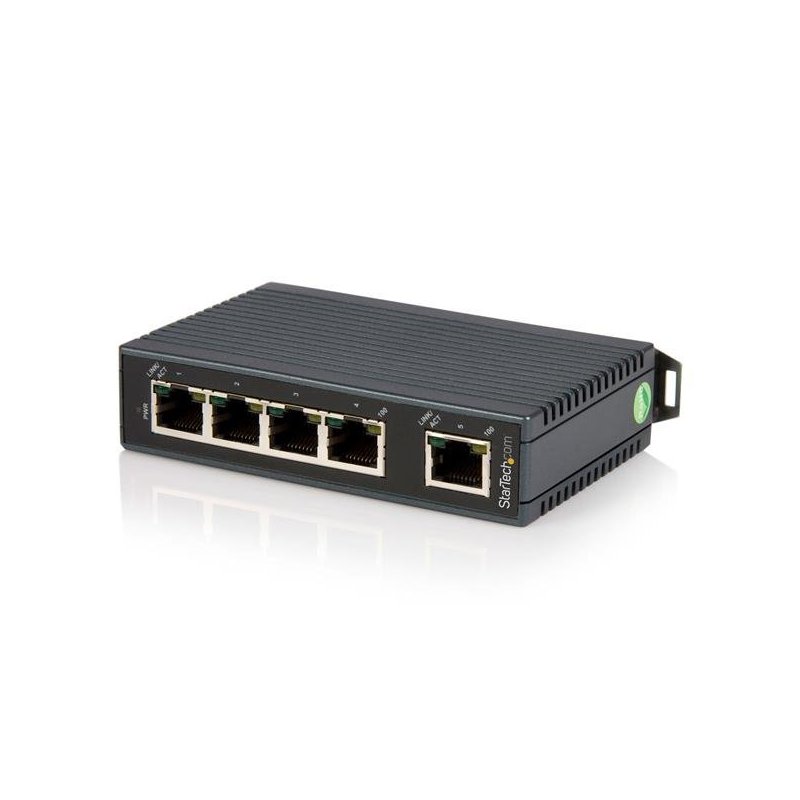 StarTech.com Switch Conmutador Industrial Ethernet de 5 Puertos RJ45 de Montaje en Carril DIN