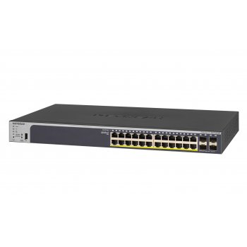 Netgear GS728TPP Gestionado L2 L3 L4 Gigabit Ethernet (10 100 1000) Negro 1U Energía sobre Ethernet (PoE)