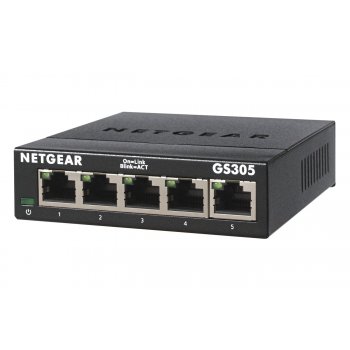 Netgear GS305-300PES switch No administrado L2 Gigabit Ethernet (10 100 1000) Negro