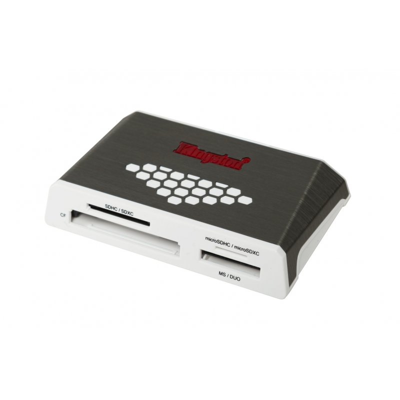 Kingston Technology USB 3.0 High-Speed Media Reader lector de tarjeta Gris, Blanco