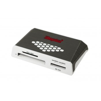 Kingston Technology USB 3.0 High-Speed Media Reader lector de tarjeta Gris, Blanco
