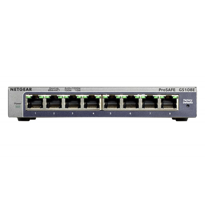 Netgear GS108E Gigabit Ethernet (10 100 1000) Negro