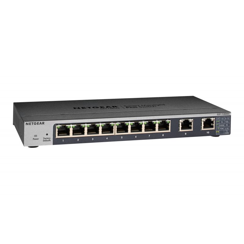 Netgear GS110EMX Gestionado L2 10G Ethernet (100 1000 10000) Negro