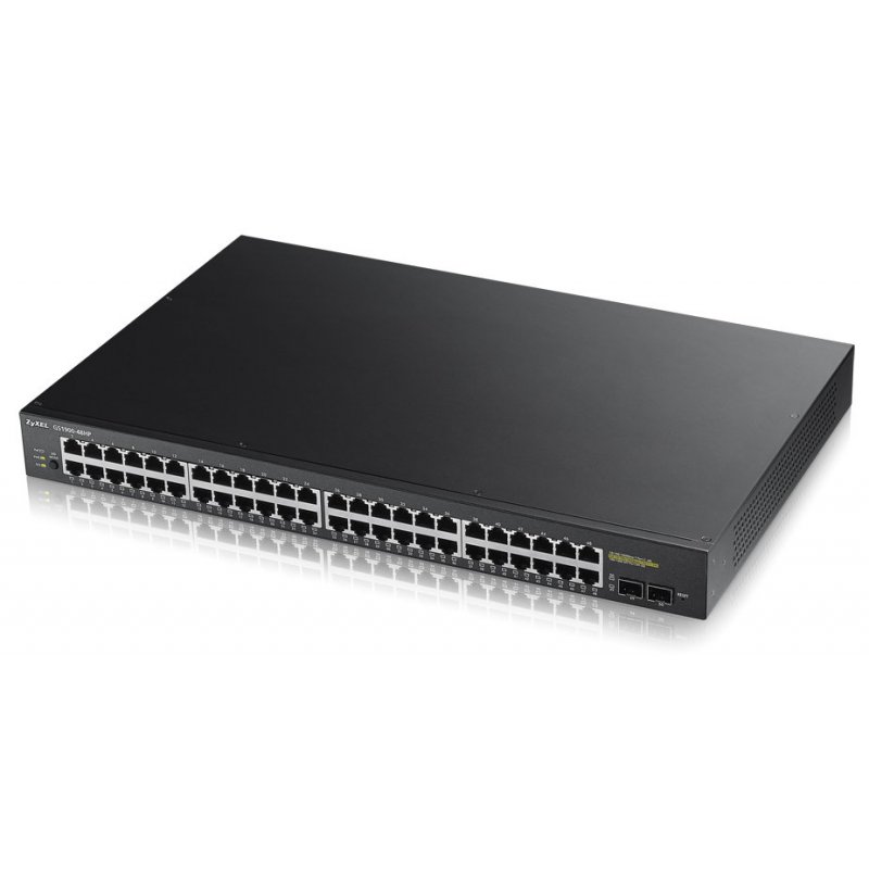 Zyxel GS1900-48HP switch Gestionado L2 Gigabit Ethernet (10 100 1000) Negro 1U Energía sobre Ethernet (PoE)