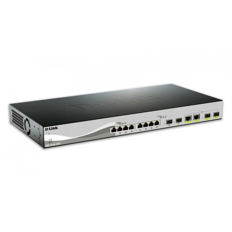 D-Link DXS-1210-12TC switch Gestionado L2 10G Ethernet (100 1000 10000) Negro, Plata 1U