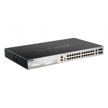 D-Link DGS-3130-30TS Gestionado L3 Gigabit Ethernet (10 100 1000) Negro, Gris