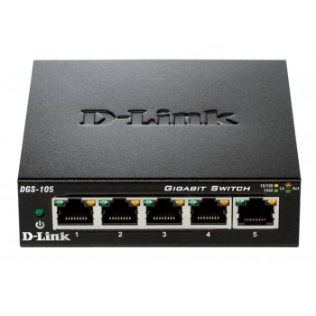D-Link DGS-105 switch No administrado Negro