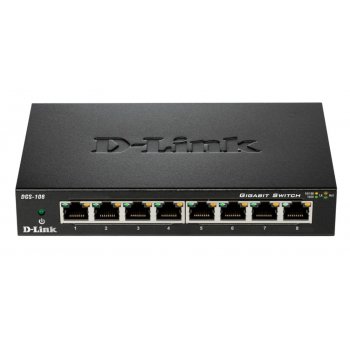 D-Link DGS-108 switch No administrado Negro