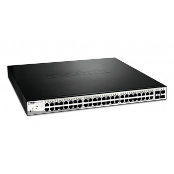 D-Link DGS-1210-52MP switch Gestionado L2 Gigabit Ethernet (10 100 1000) Negro 1U Energía sobre Ethernet (PoE)