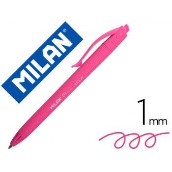 Boligrafo milan p1 retractil 1 mm touch rosa