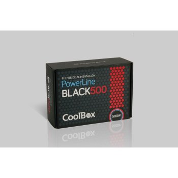 CoolBox Powerline Black 500 unidad de fuente de alimentación 500 W ATX Negro